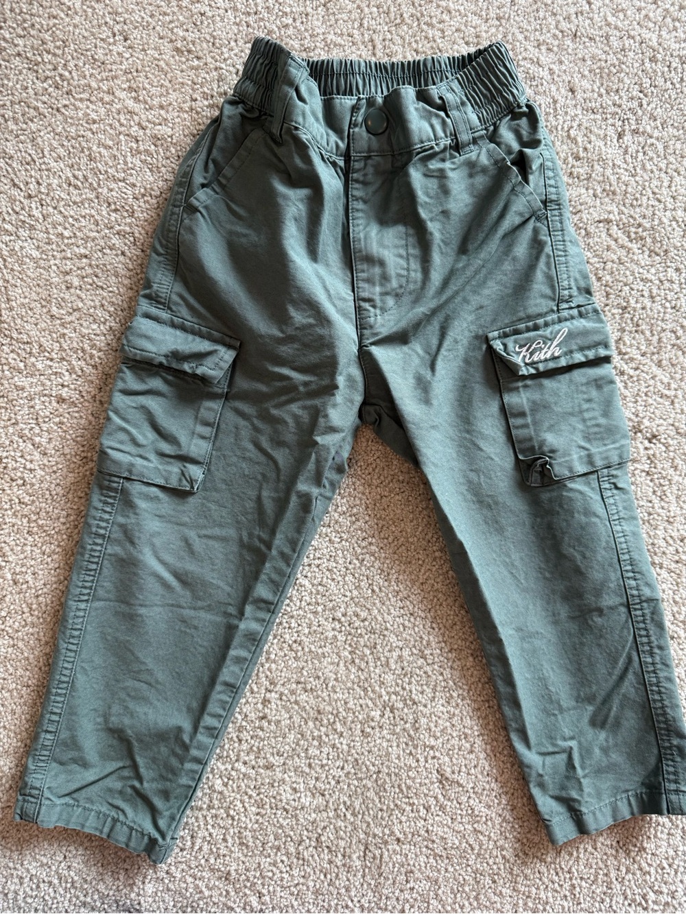 Kith Kids Olive Green Cargo Joggers